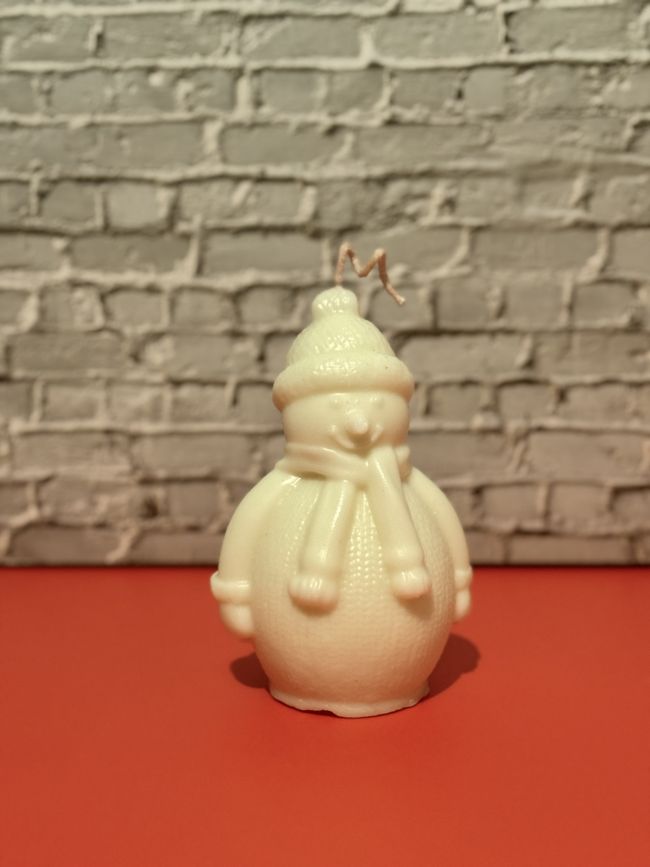 Snowman Candle